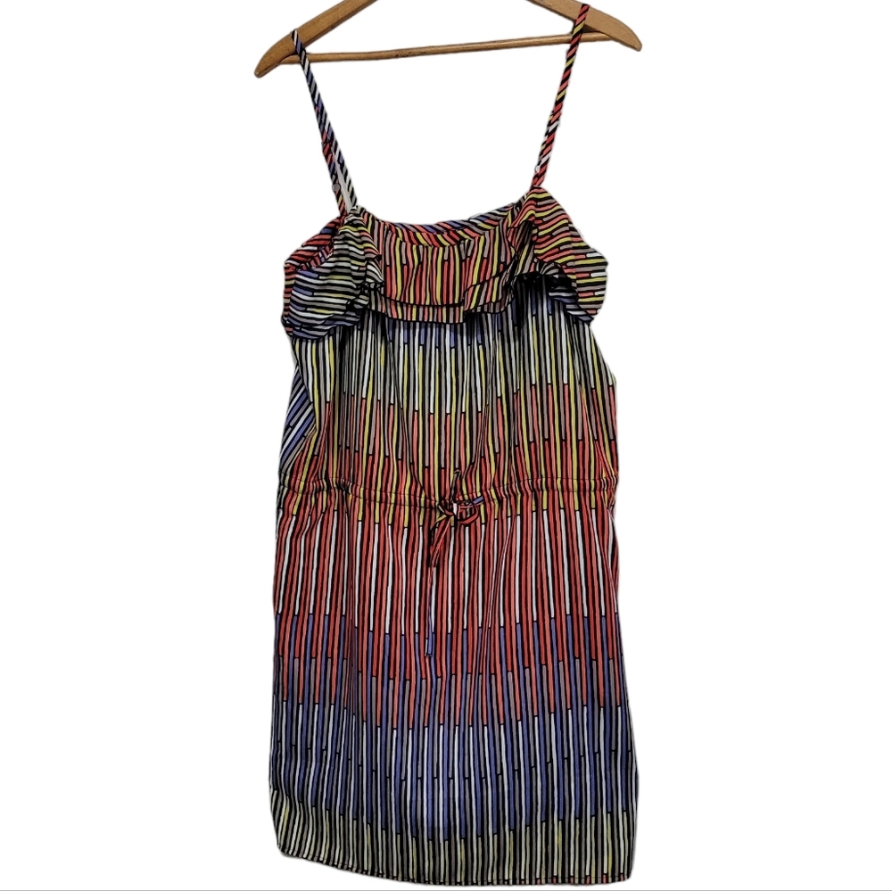 Gap Colorful Striped Sleeveless Sundress Size L NWT Feminine Vacation Summer